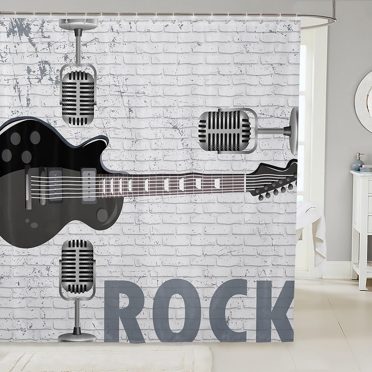 Rock n Roll Kids Shower Curtains