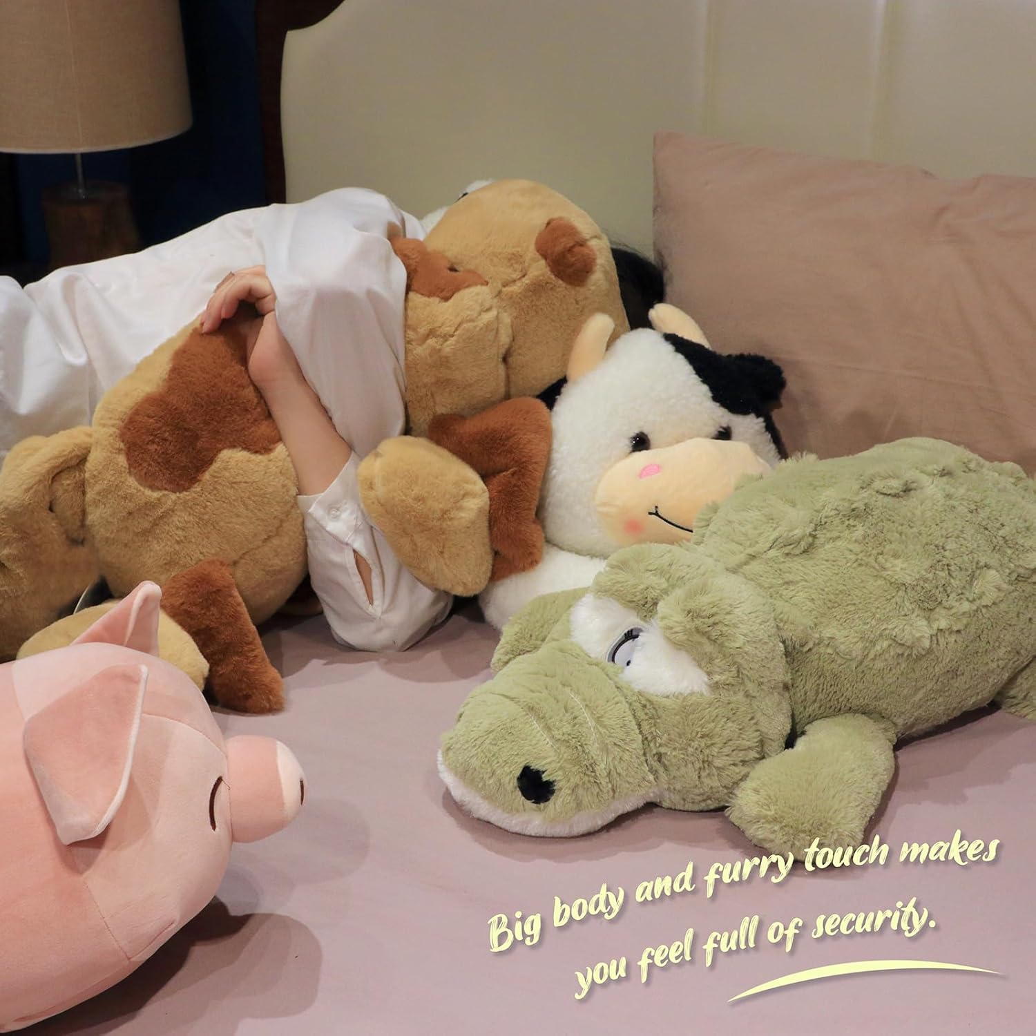 Big Cuddly Cow Pillow for Kids Adults