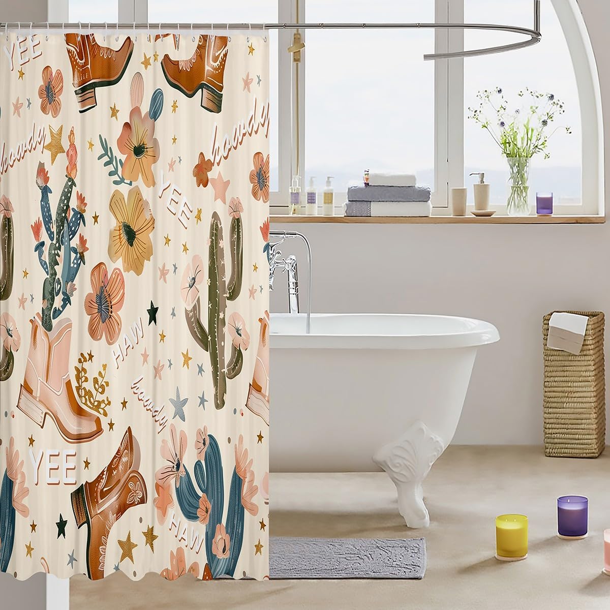 Manfei Cowboy Shower Curtains
