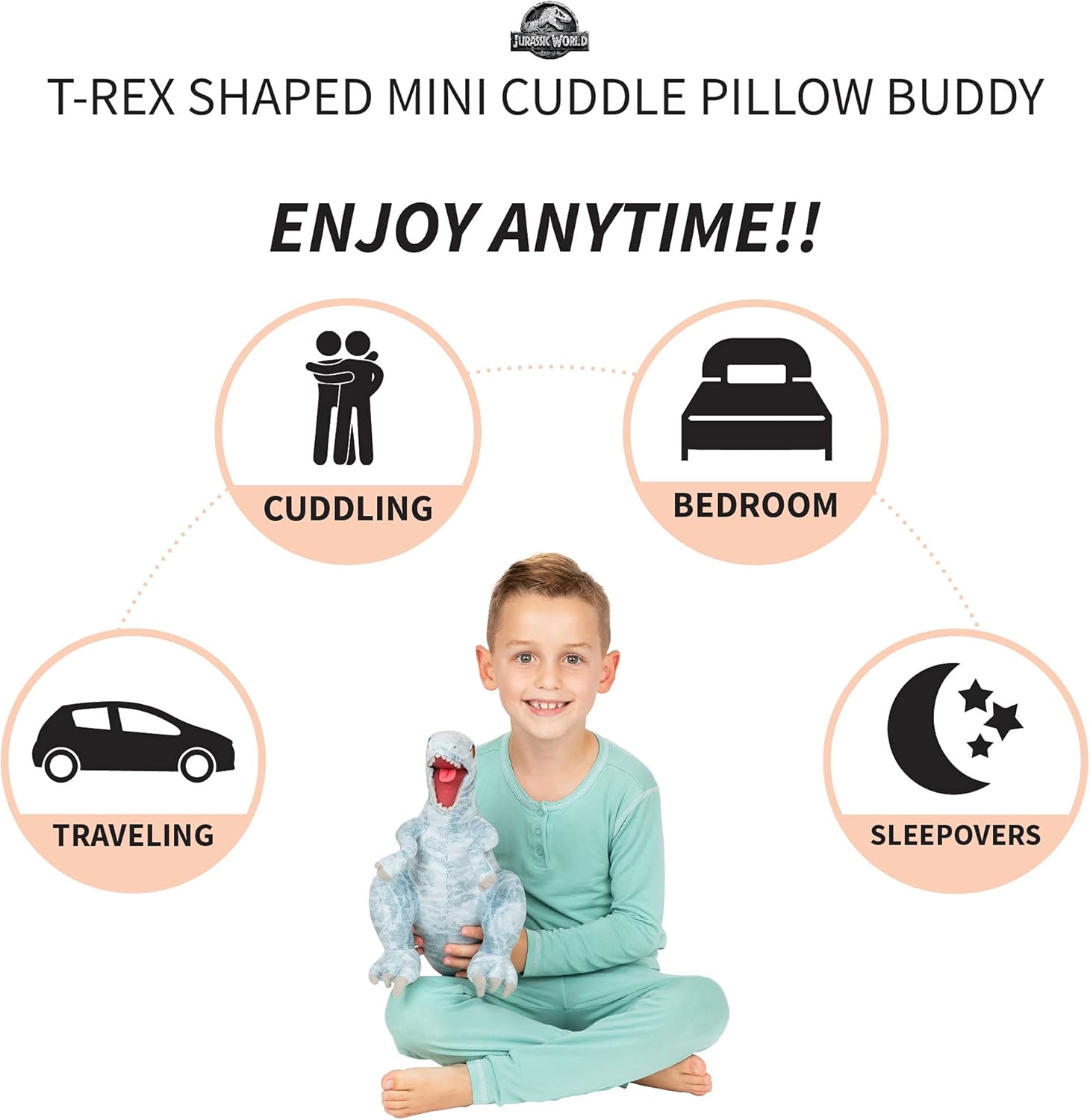 Franco Kids Bedding - Jurassic World T-Rex Cuddle Pillow Buddy