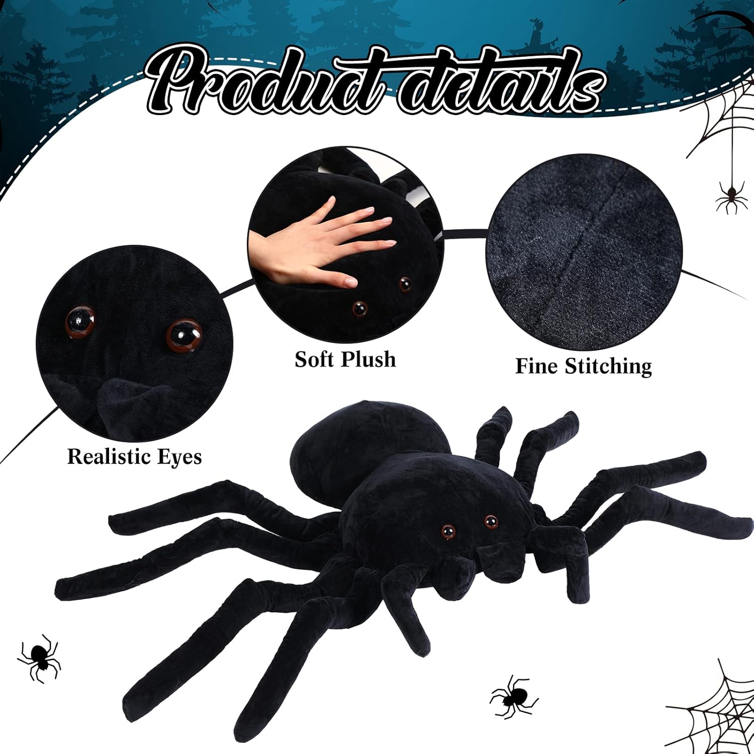 Big Real Stuffed Spider Toy