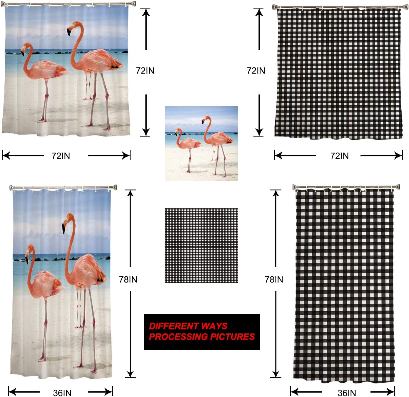 ZOE GARDEN Blue Easter Truck 36x72 Bath Shower Curtain with Hook