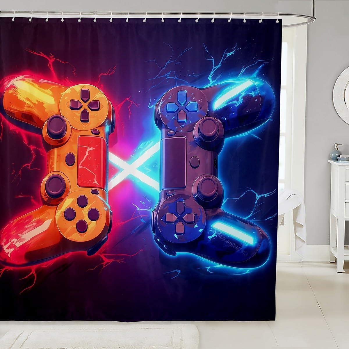 Modern Gamers Kids shower curtains for Gaming