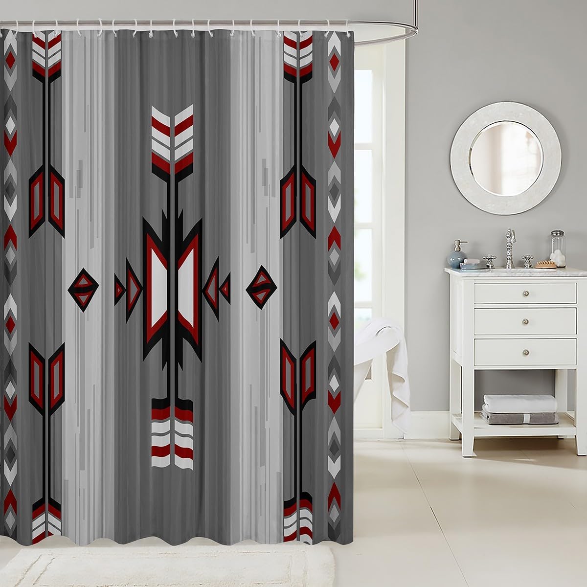 Unique Boho Shower Curtain Set