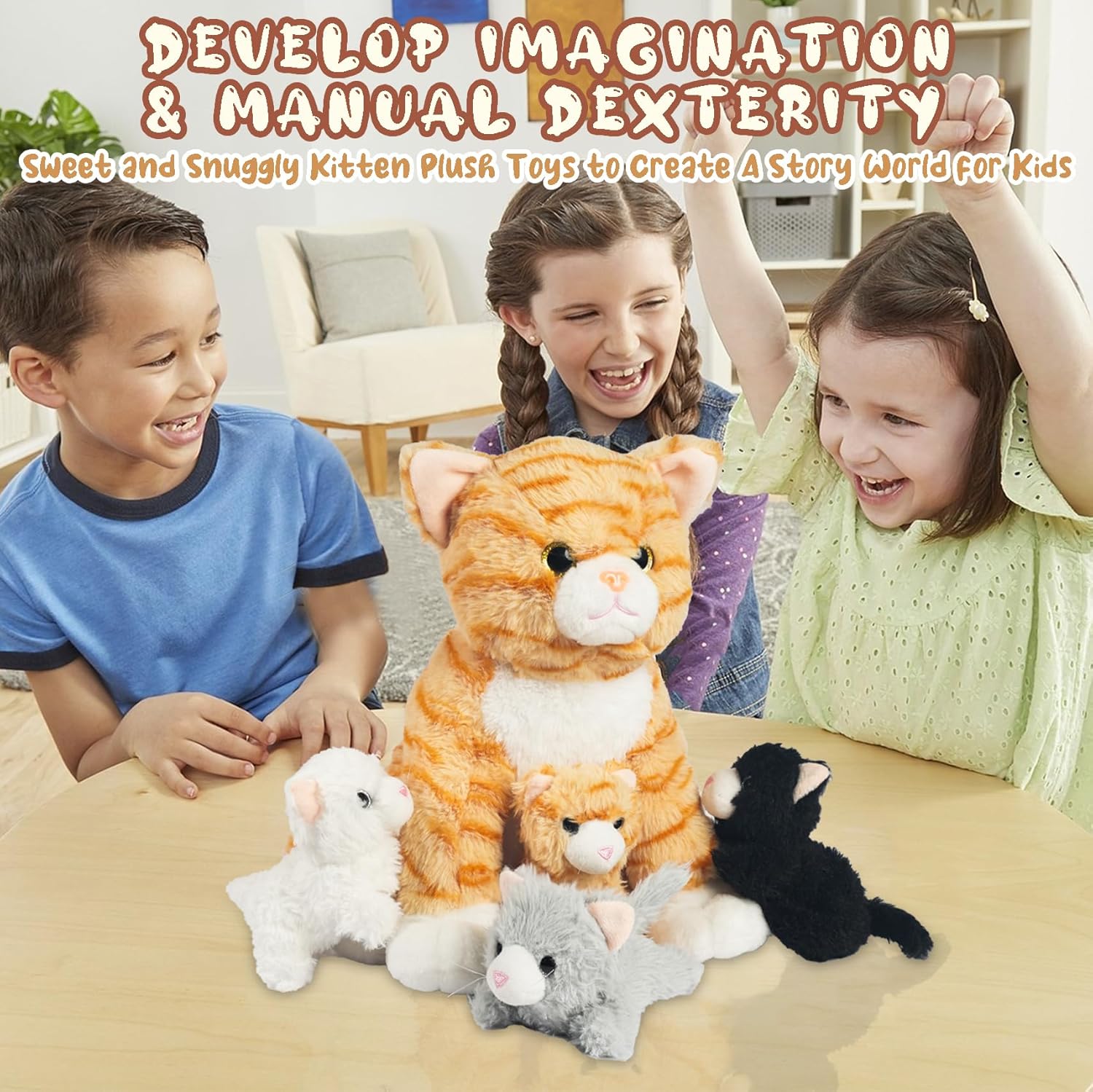 Stuffed Cat with Surprise Kittens