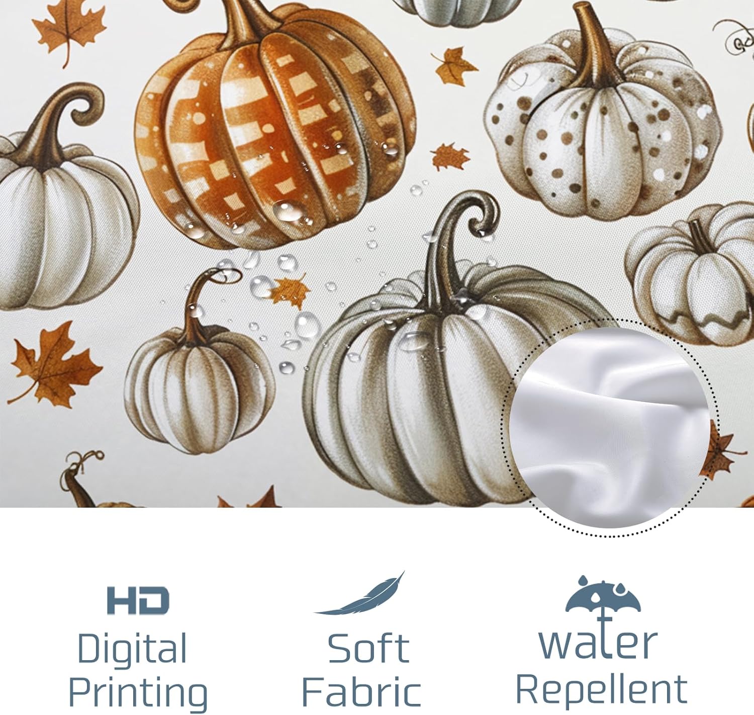 Fall Pumpkins Sheridan Set 72x72 Polka Dots