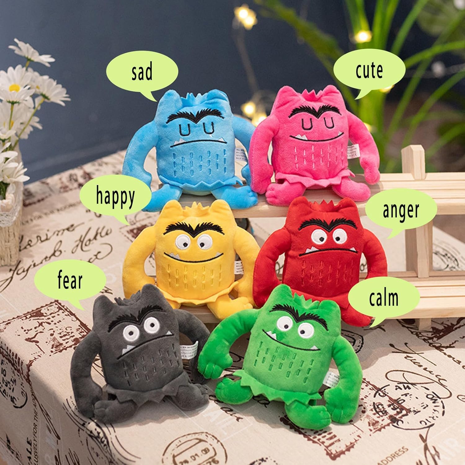Color Monster Plush Dolls - Express Emotions with