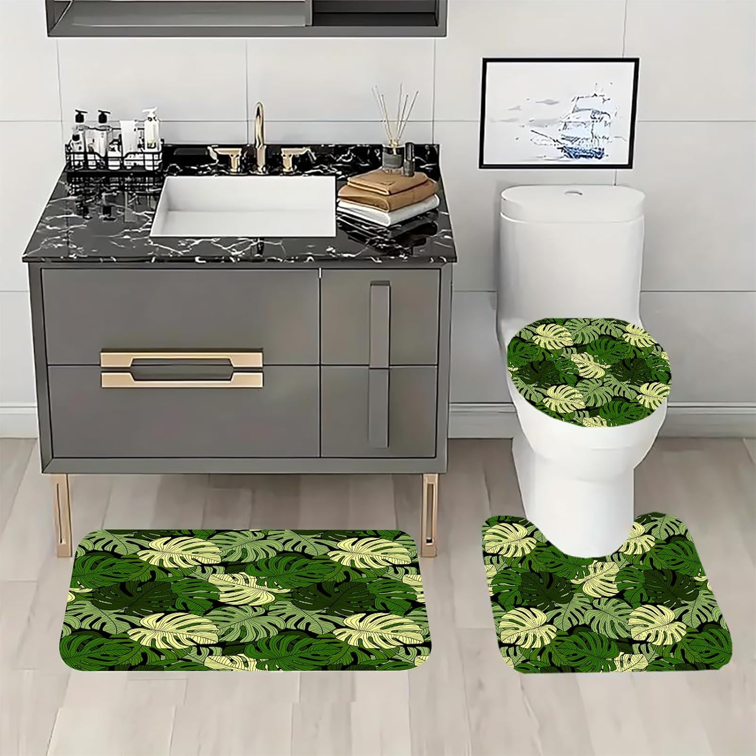 Bath Decor Set with Nature Kids Design