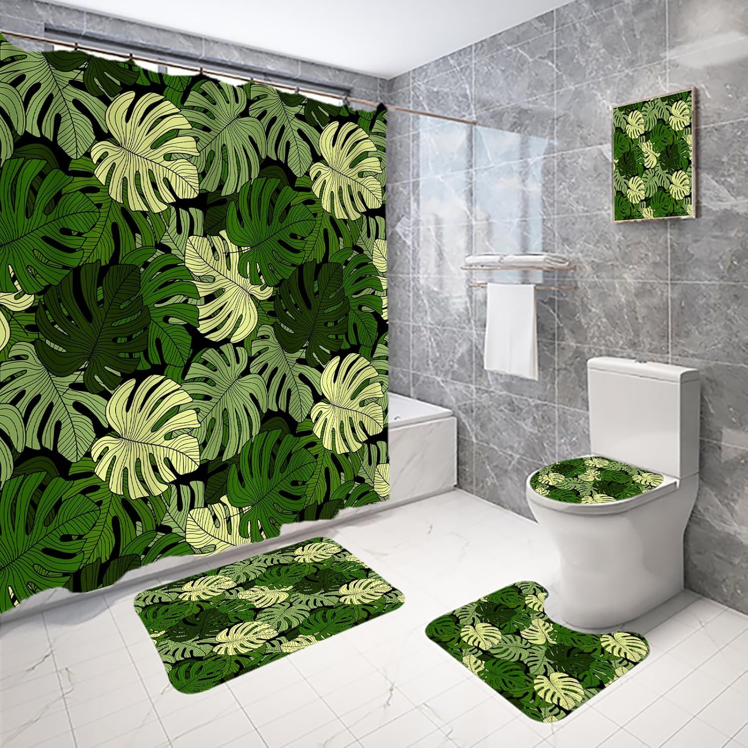 Bath Decor Set with Nature Kids Design