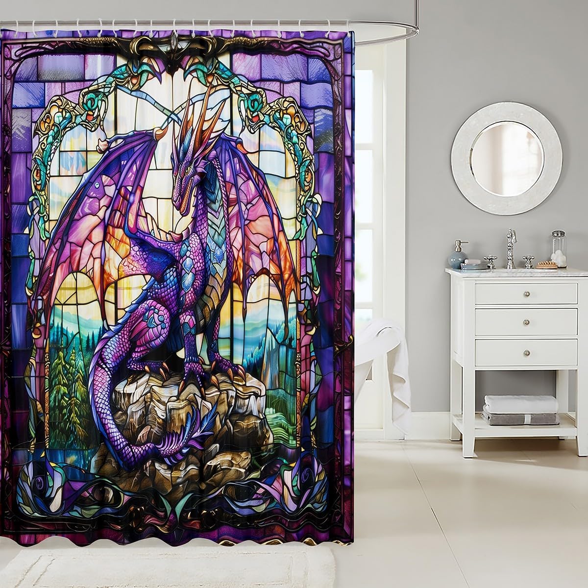Stylish Purple Dragon Bath Experience Enhance Your Day