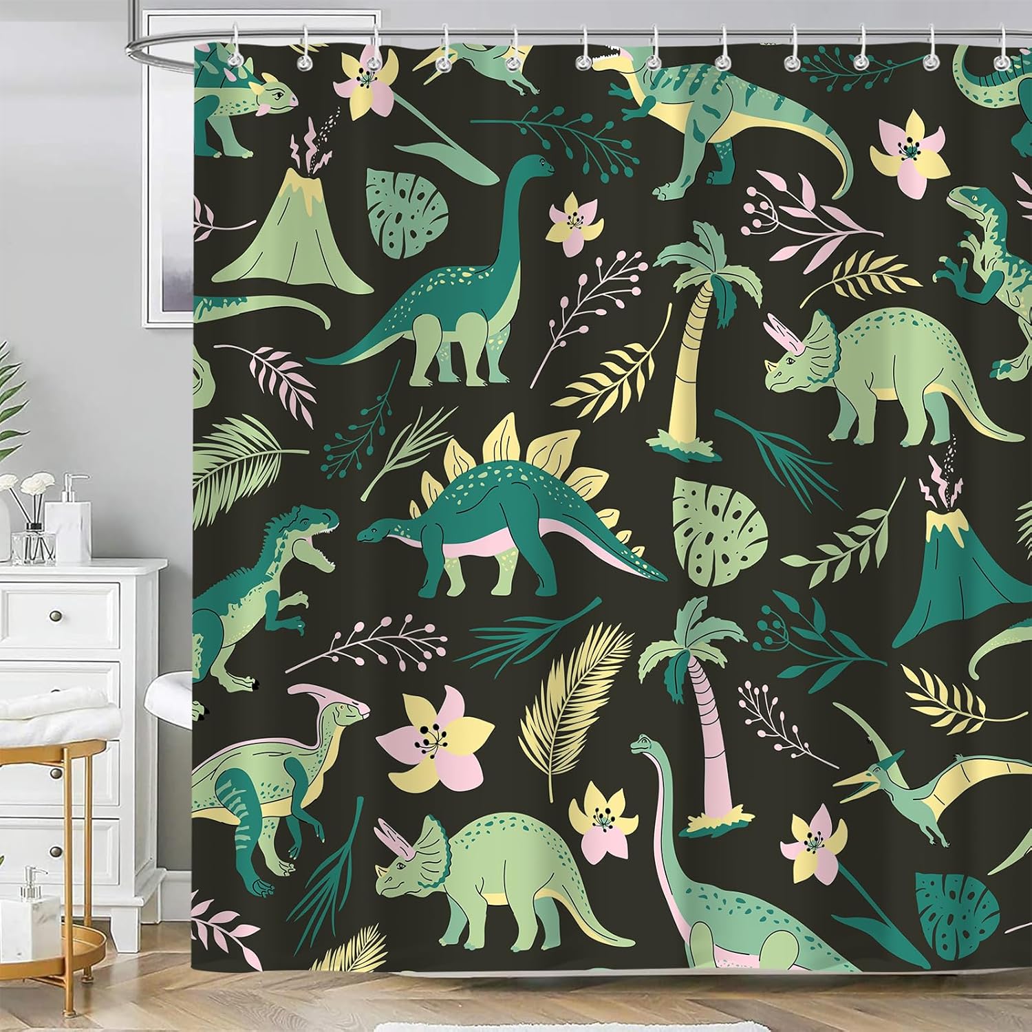 Fun Dinosaur Shower Curtain