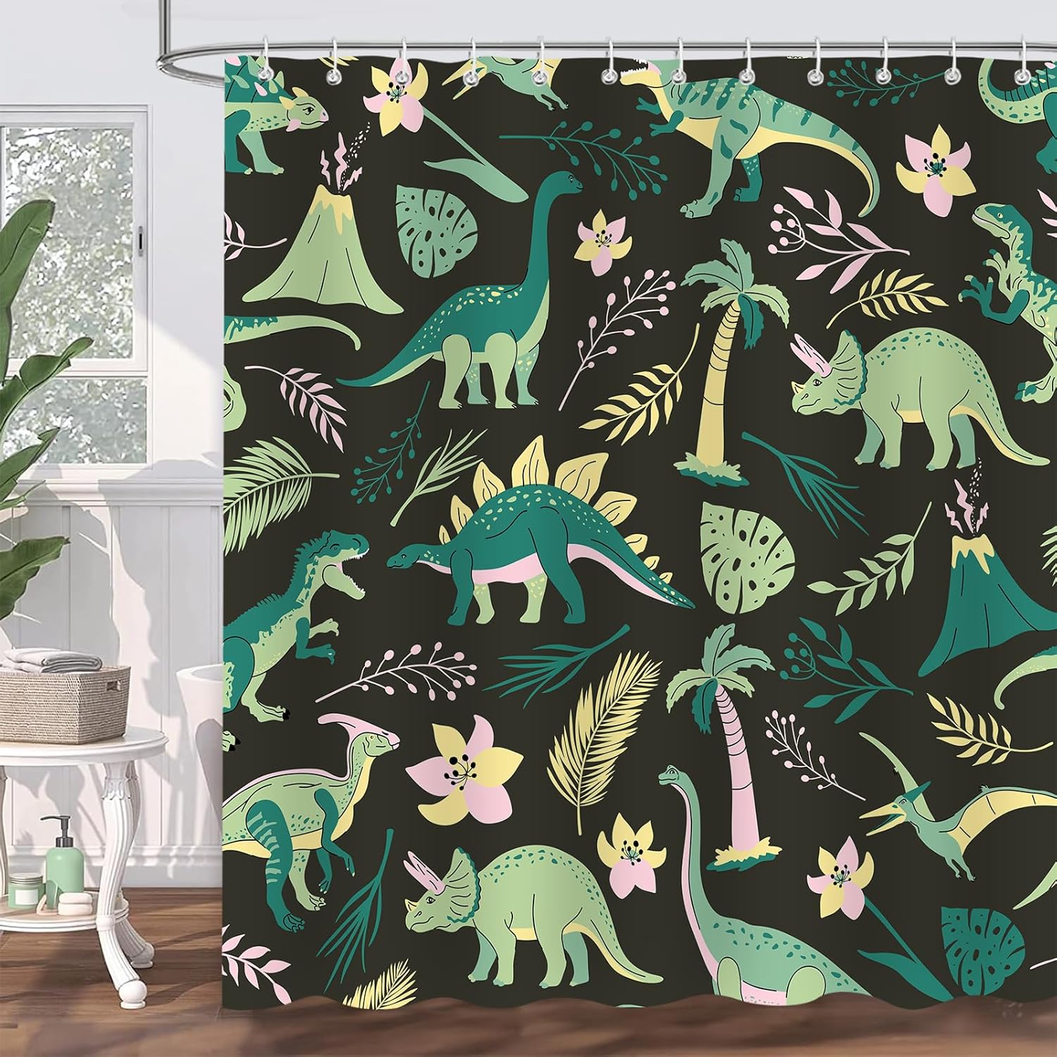 Fun Dinosaur Shower Curtain