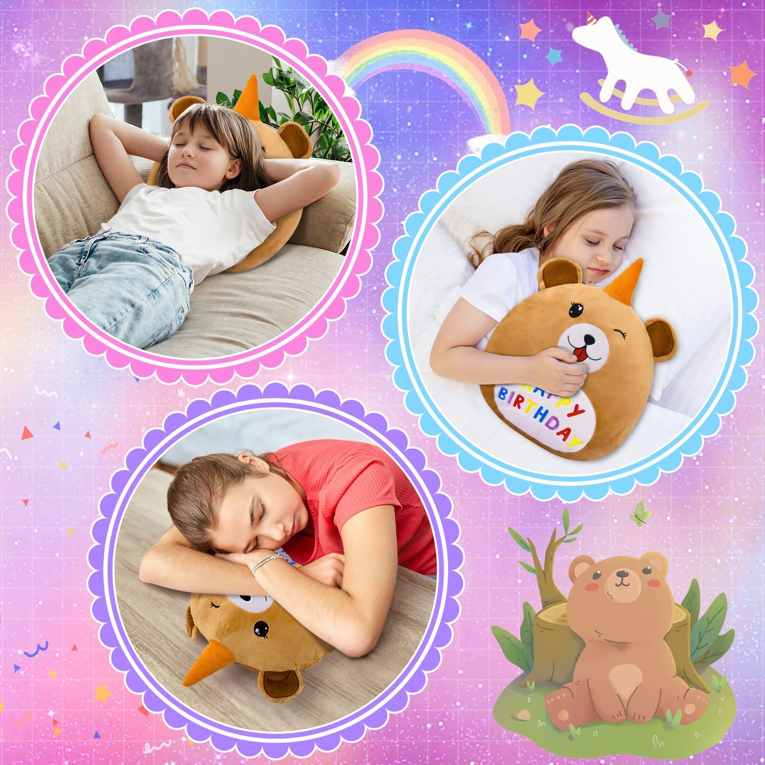 15 Un unique Dog Plush Pillow Cute Birthday Toy for Kids Adults