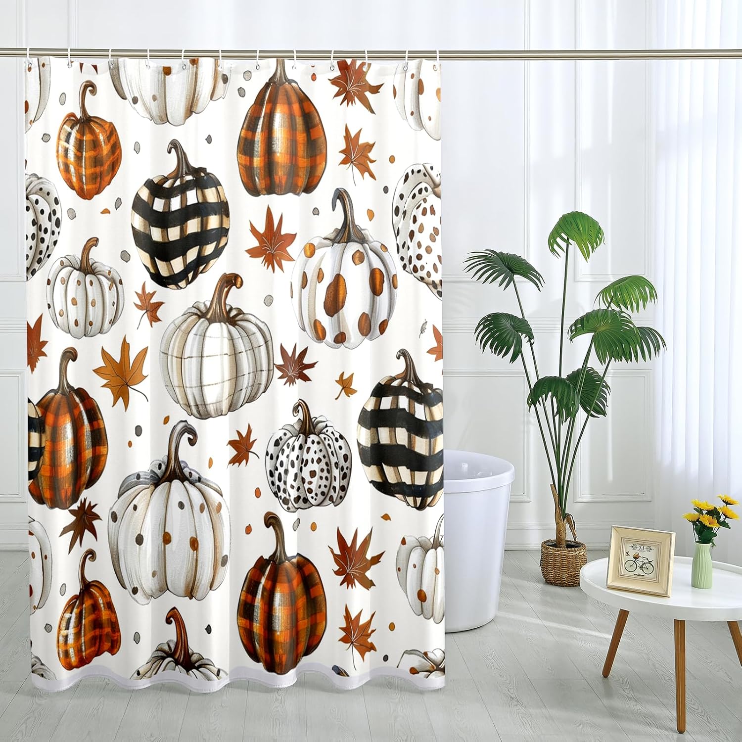 TPHIHPT FALL PUMPKIN SHOWER CURTAIN 72x78