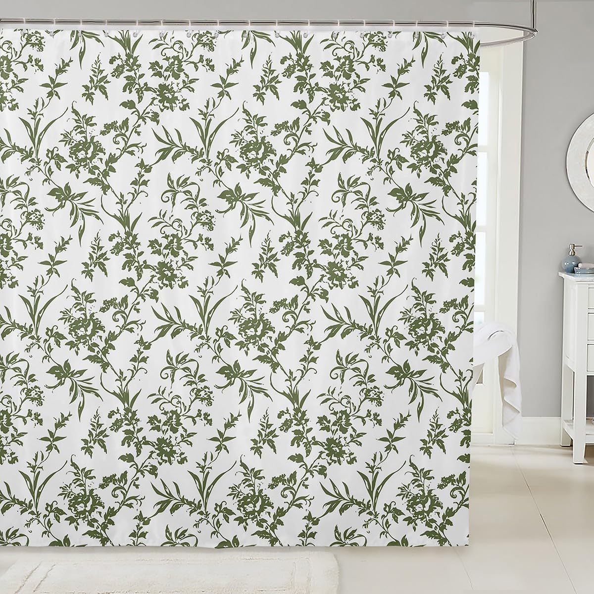 Feelyou Floral Pattern Bath Curtain Set for Kids