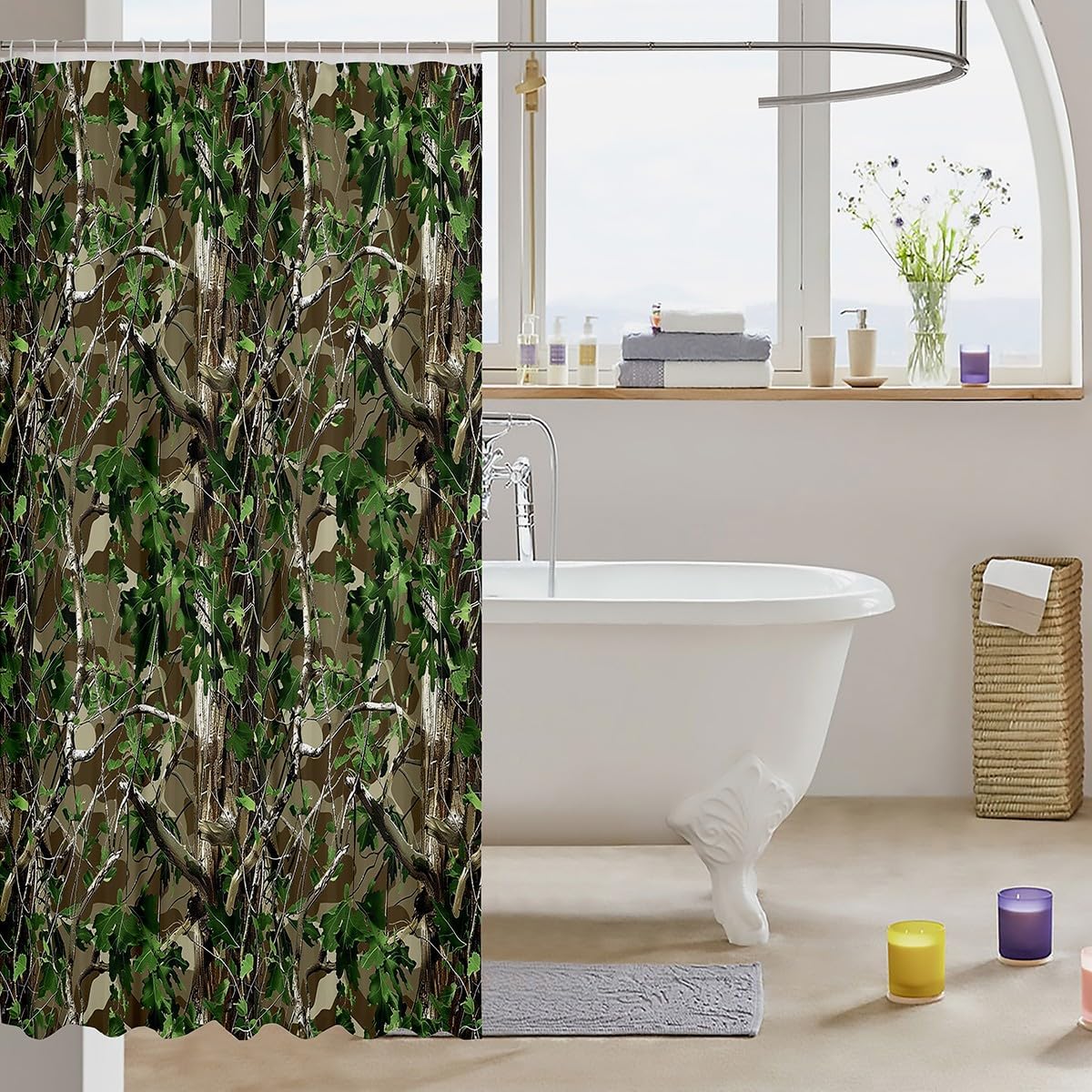 Camouflage shower curtain 72x78