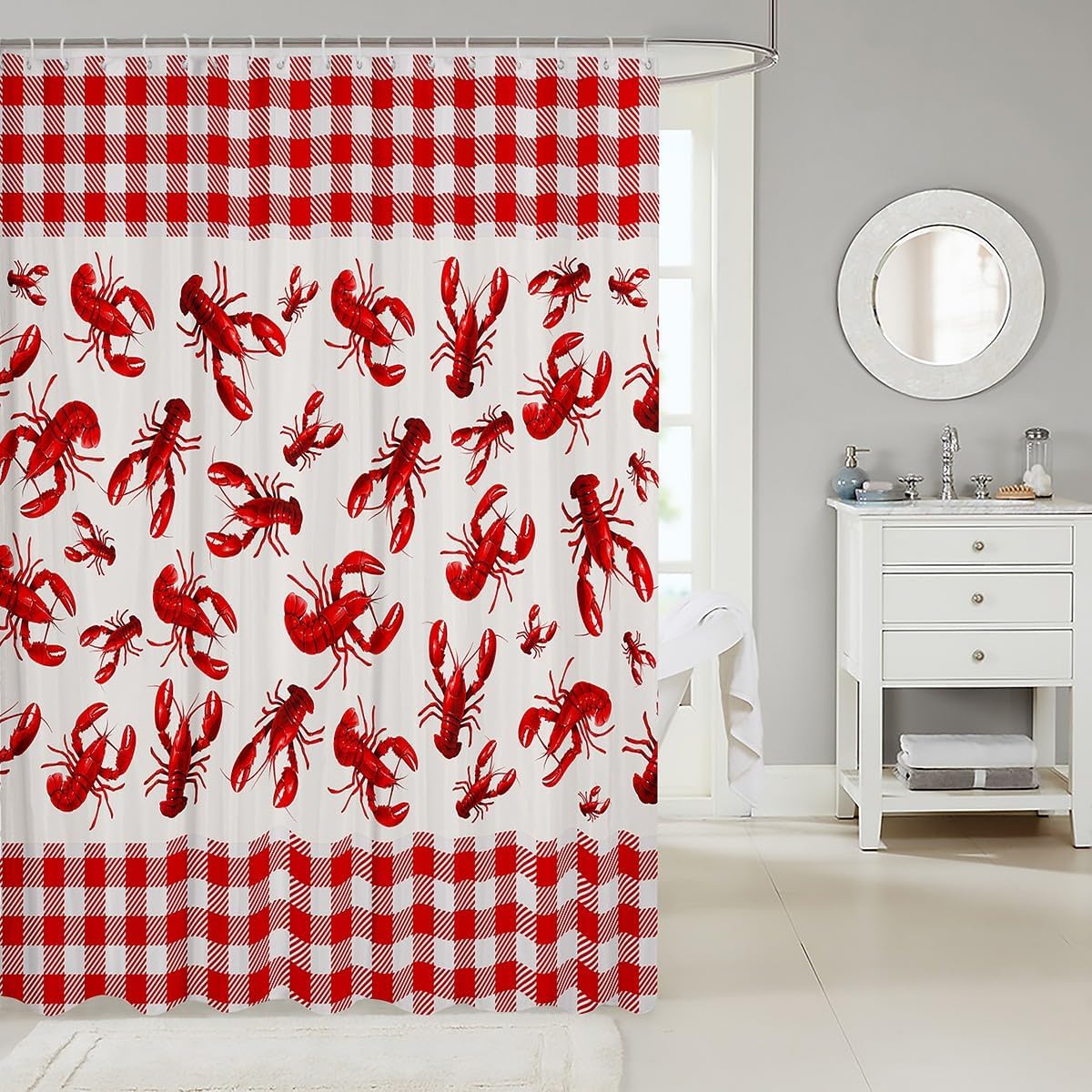 Feelyou 72x72 Crawfish Shower Curtain Style and Function in One