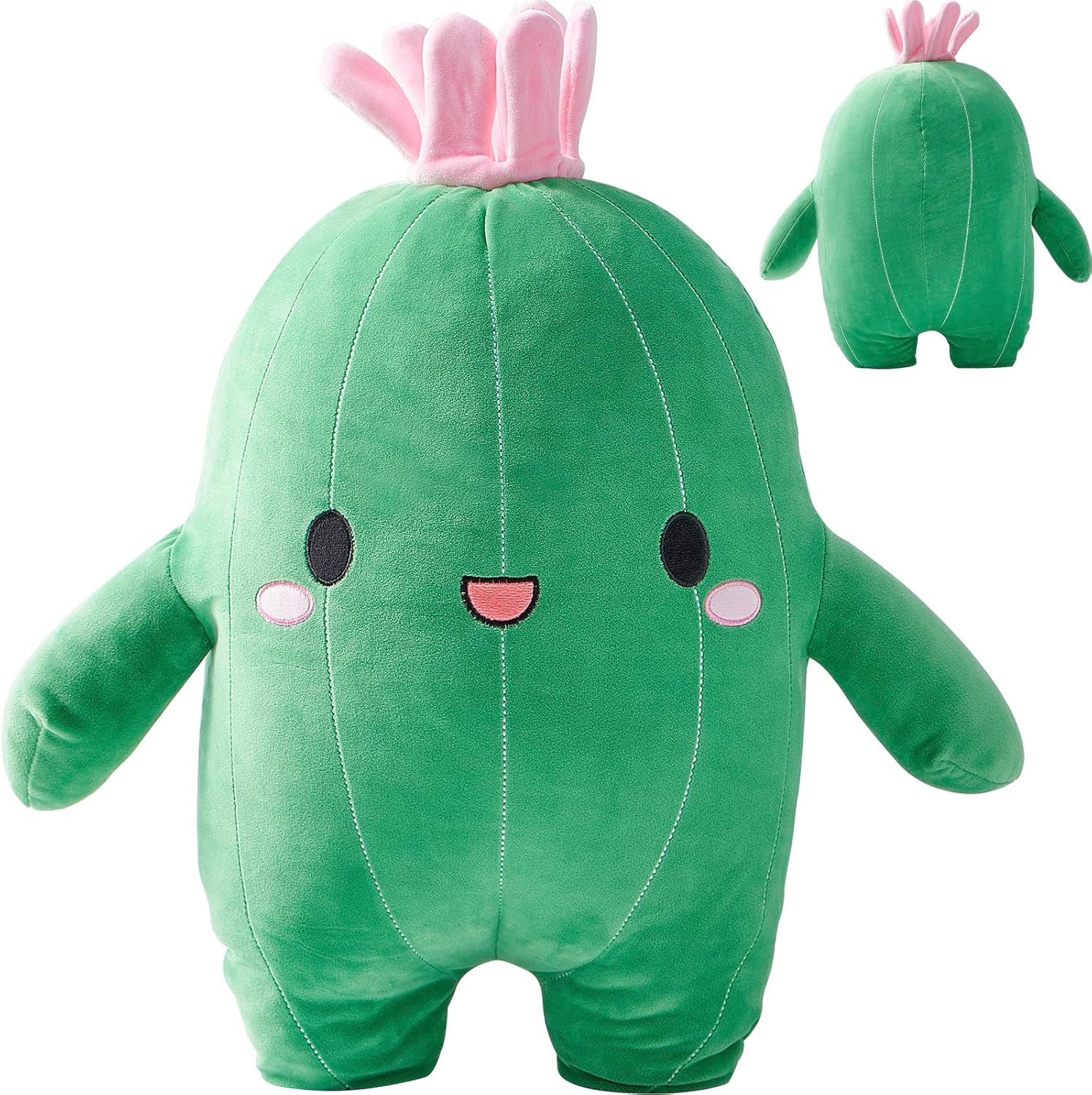 Cuddly Big Soft Cactus Plush Pillow and Blanket Set