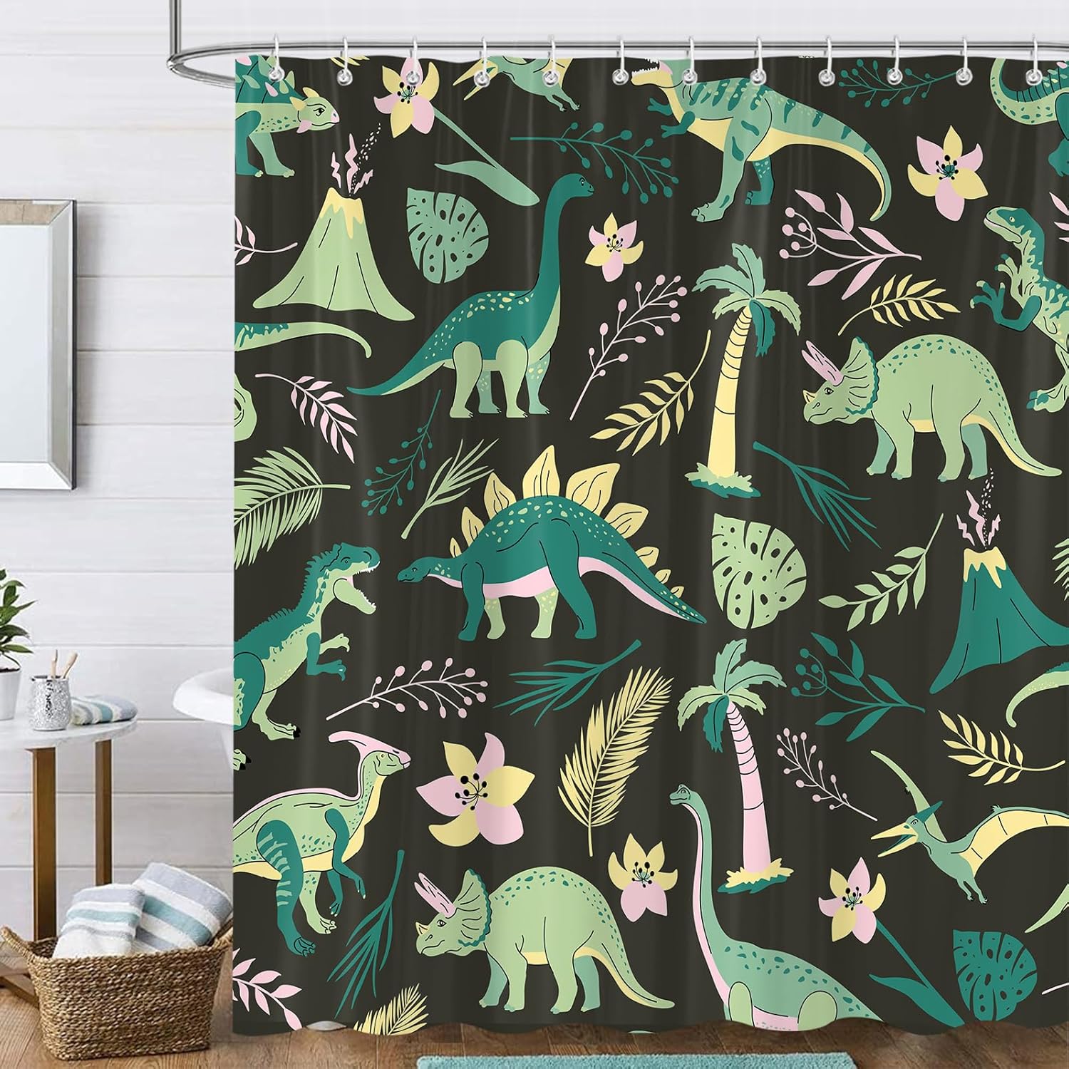 Fun Dinosaur Shower Curtain