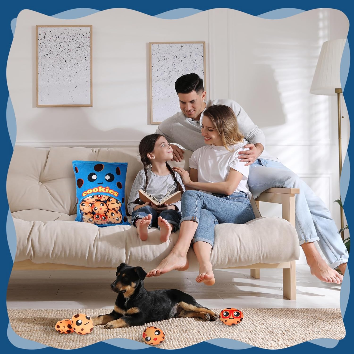 Cute Plush Pillow with Cookies for Fans of Kawaii Comfort