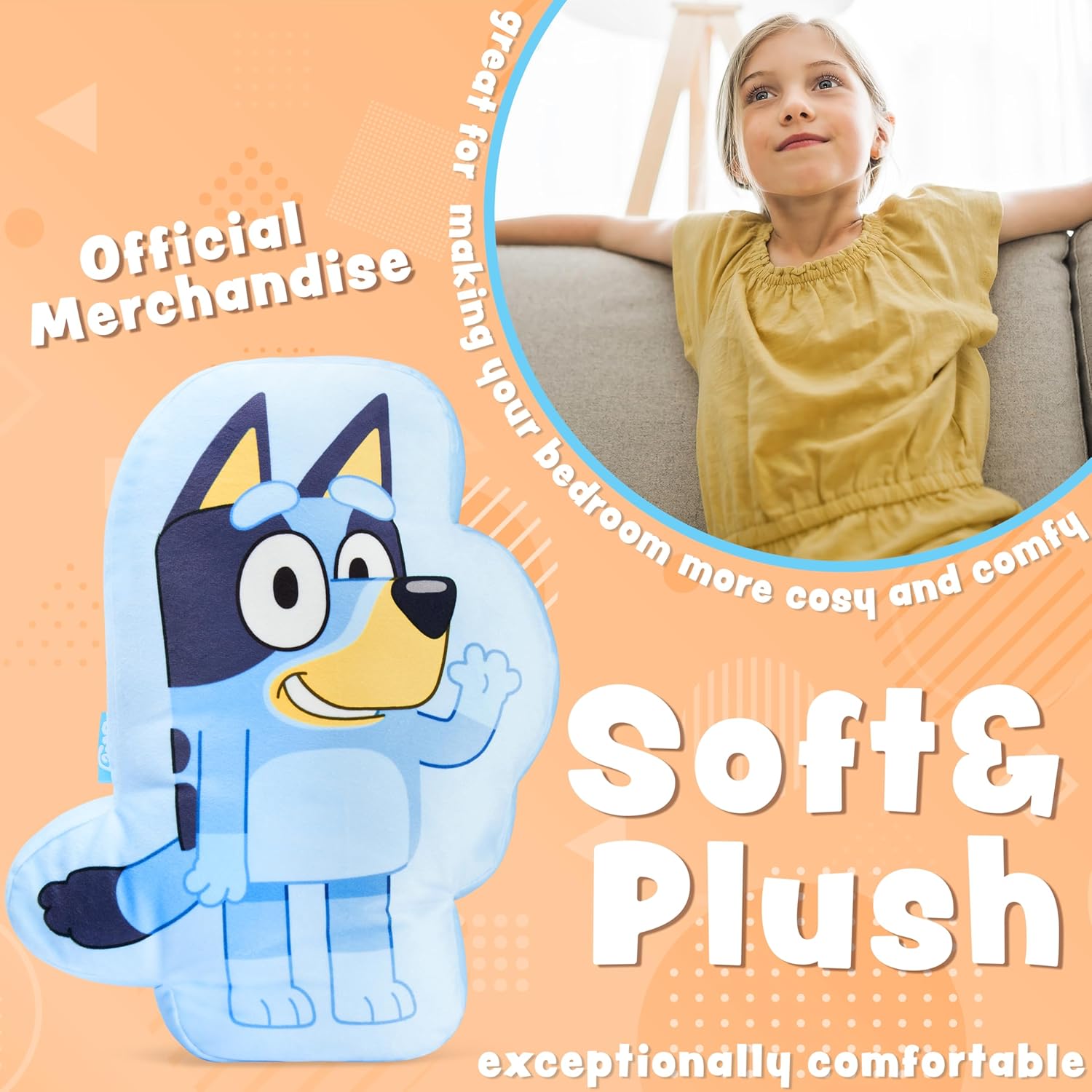 Cuddle Adorable Bluey Plush Pillow