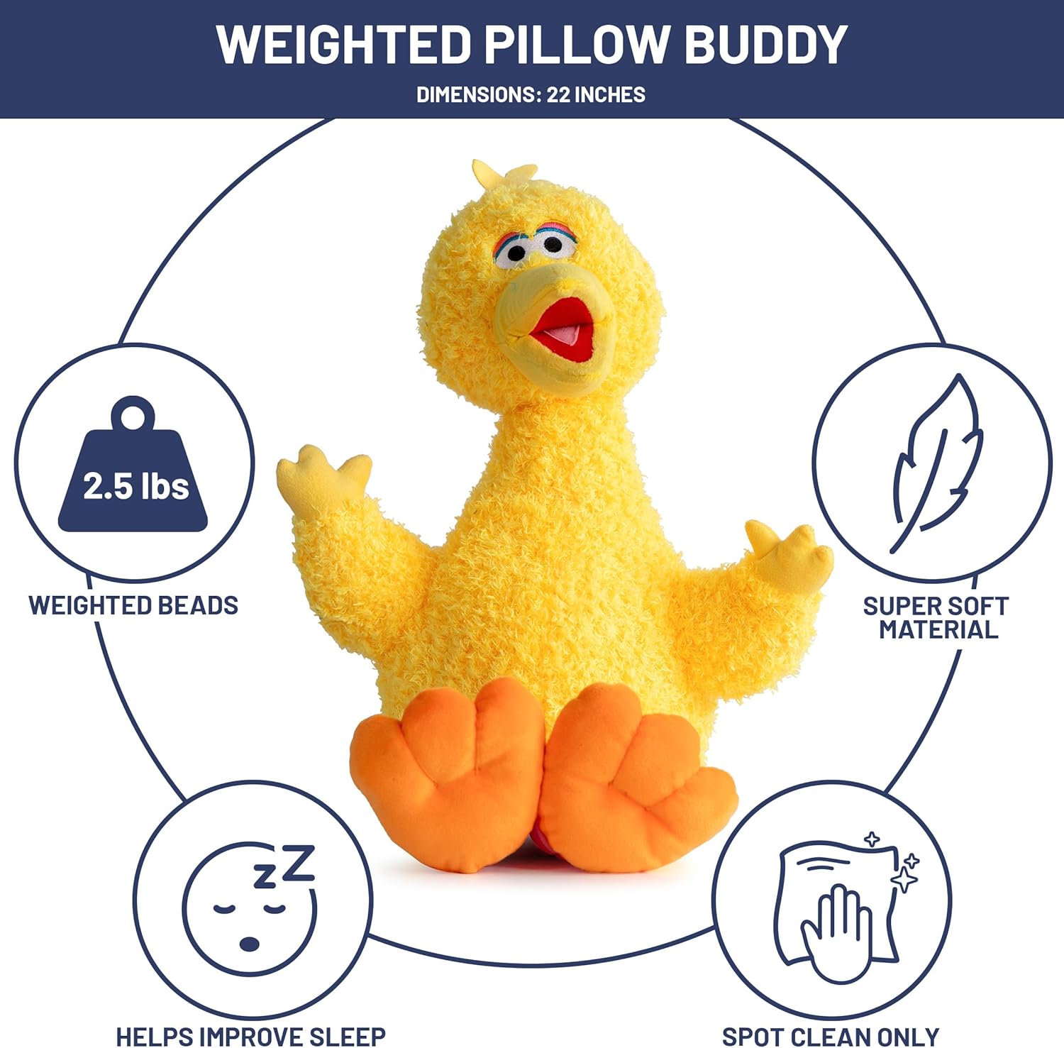 Big Bird Weighted Plush Pillow Buddy