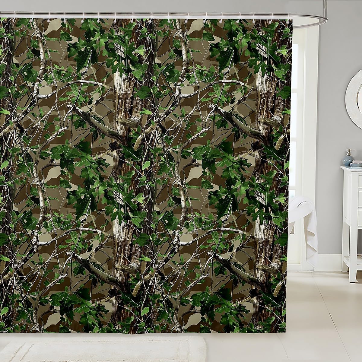 Camouflage shower curtain 72x78