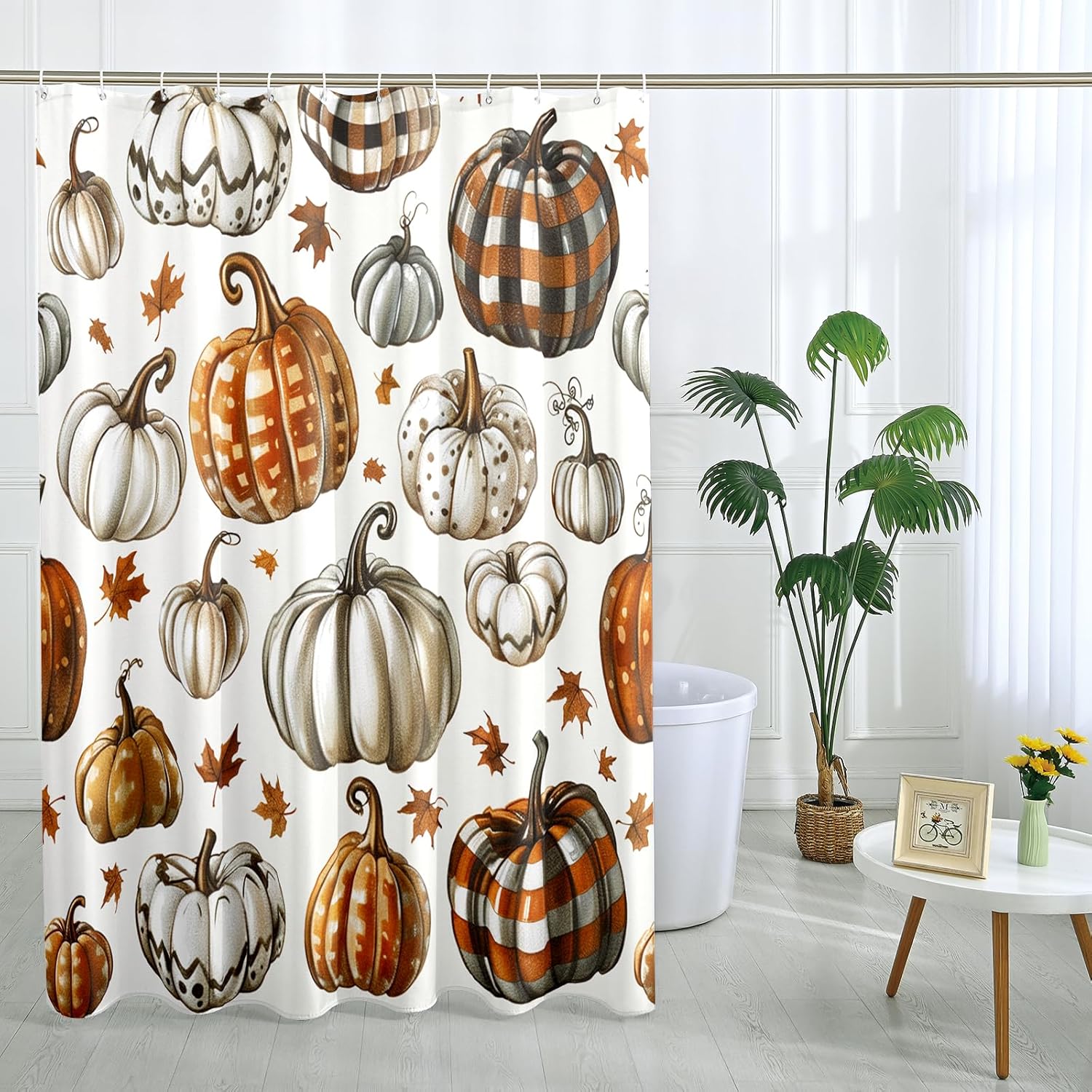 Fall Pumpkins Sheridan Set 72x72 Polka Dots