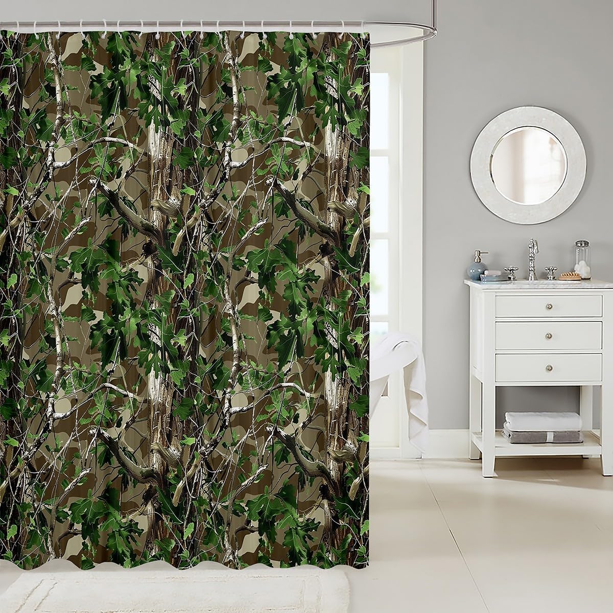 Camouflage shower curtain 72x78