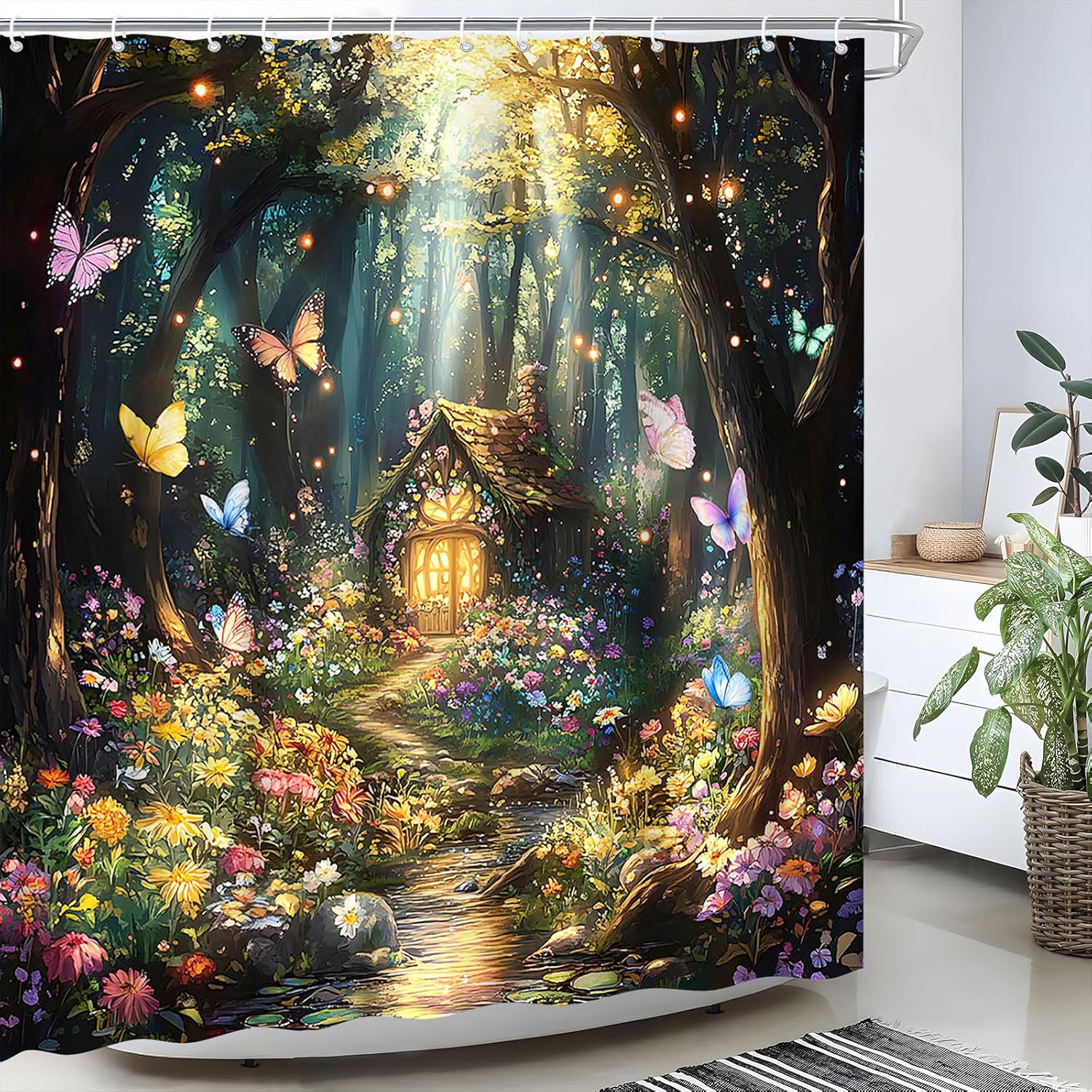 Fairy World shower curtain set