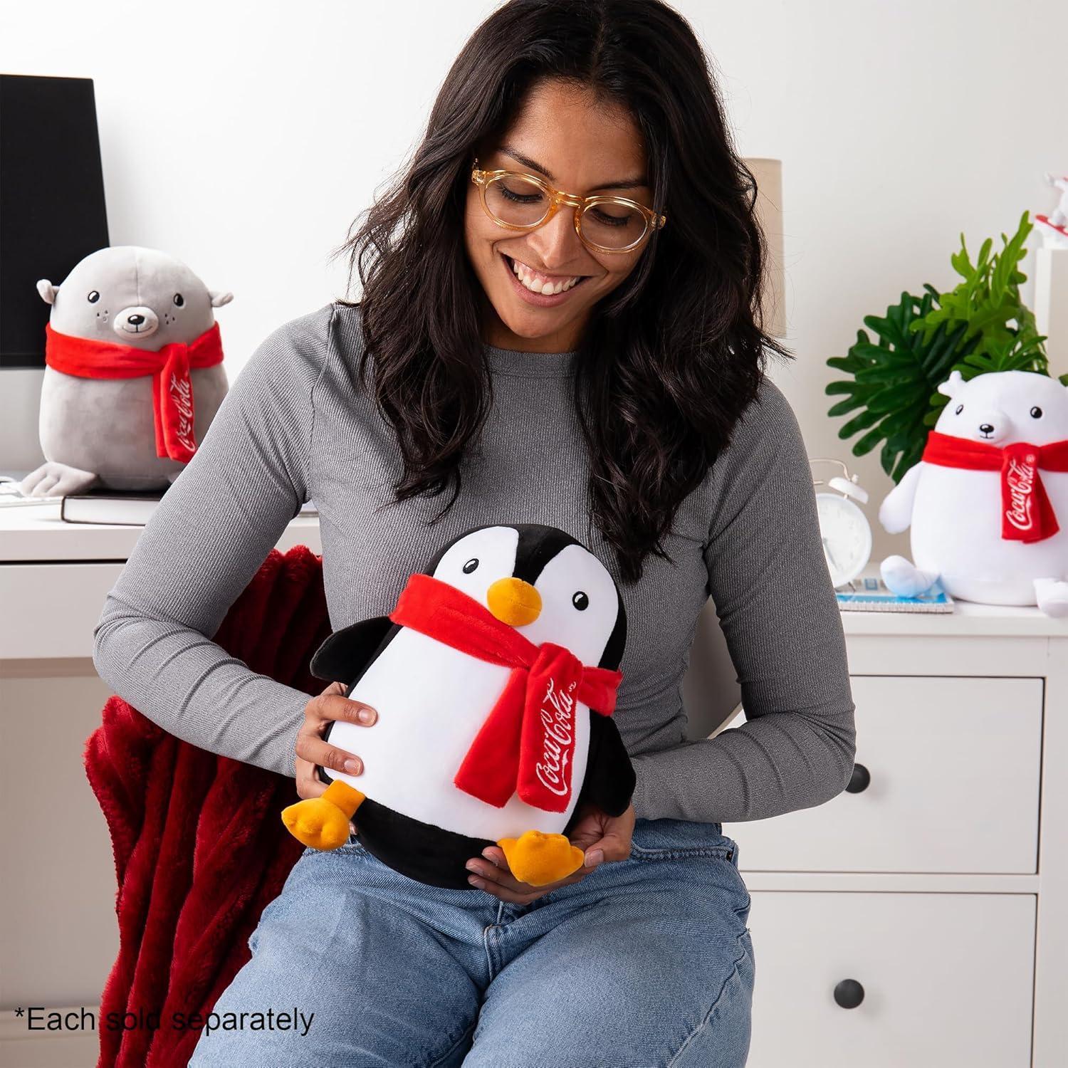 Coca-Cola 9 Penguin Plushies Perfect Collectible Gift for Kids Collectors