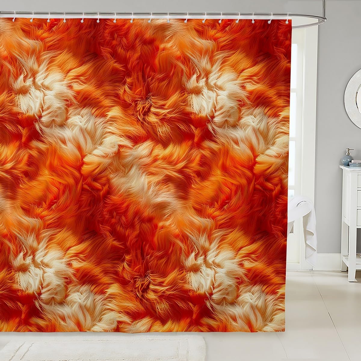Feelyou Fur Shower Curtain 72x72 Bath