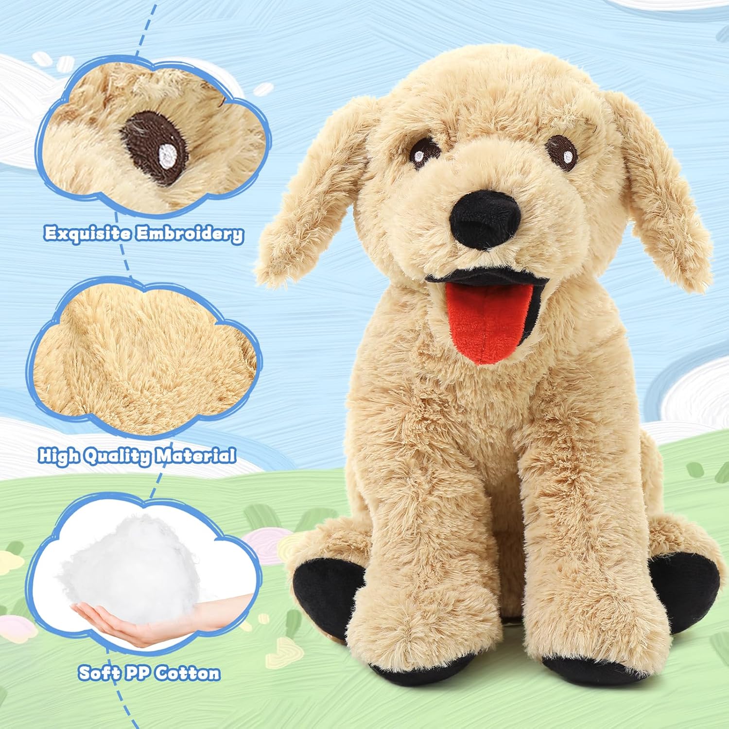 Golden Retriever Dog Plush for Kids