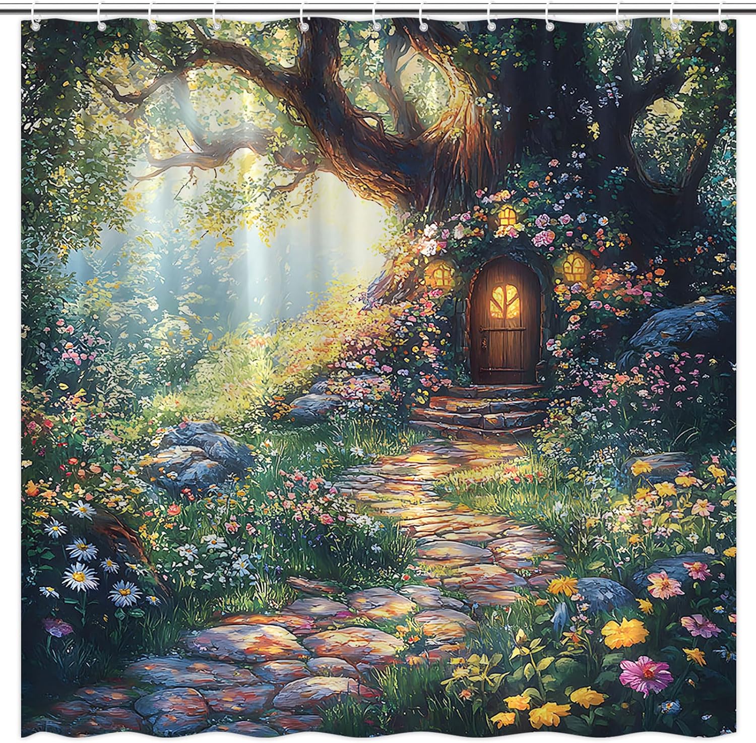 Fairy Forest Enchanted Shower Curtain Set 70x70