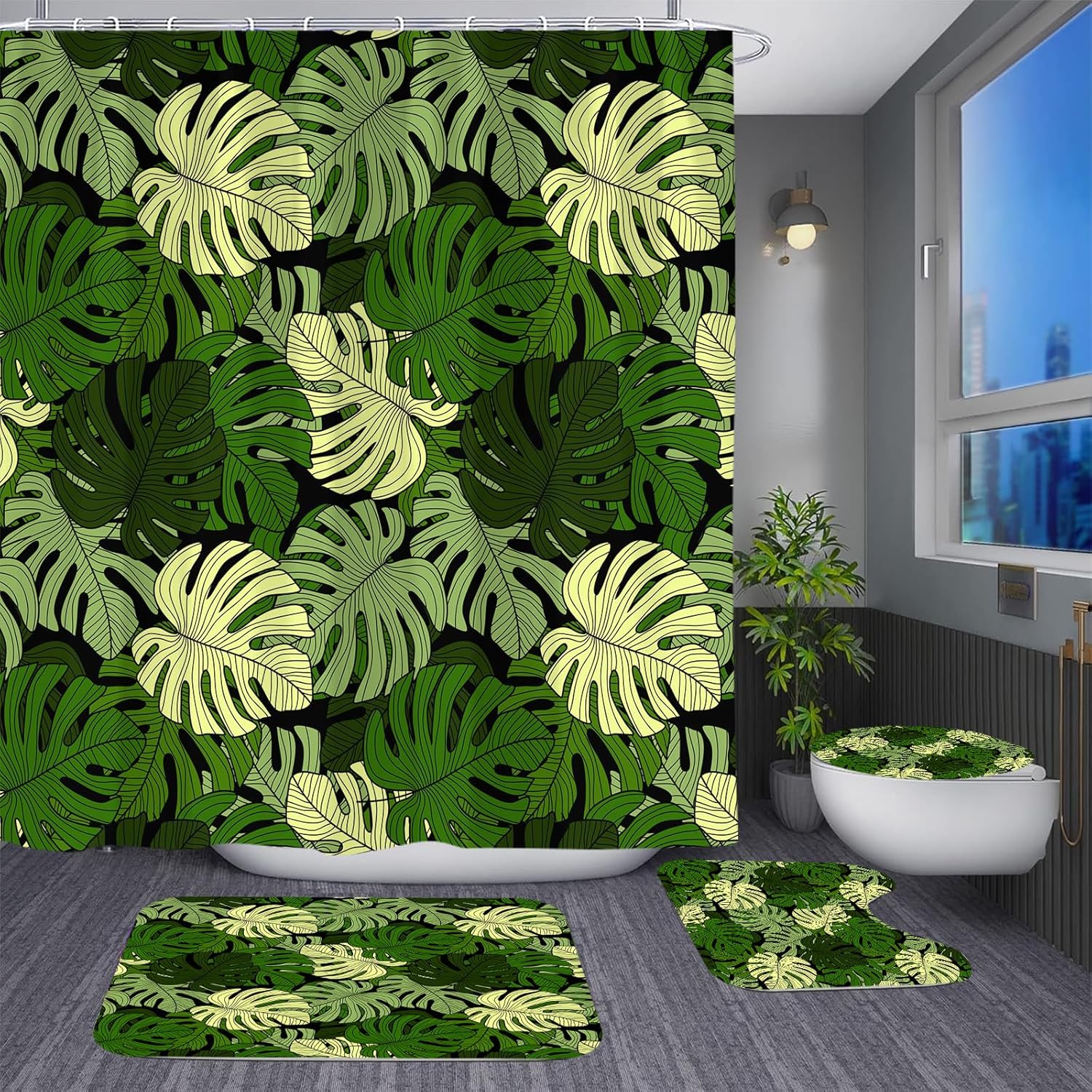 Bath Decor Set with Nature Kids Design