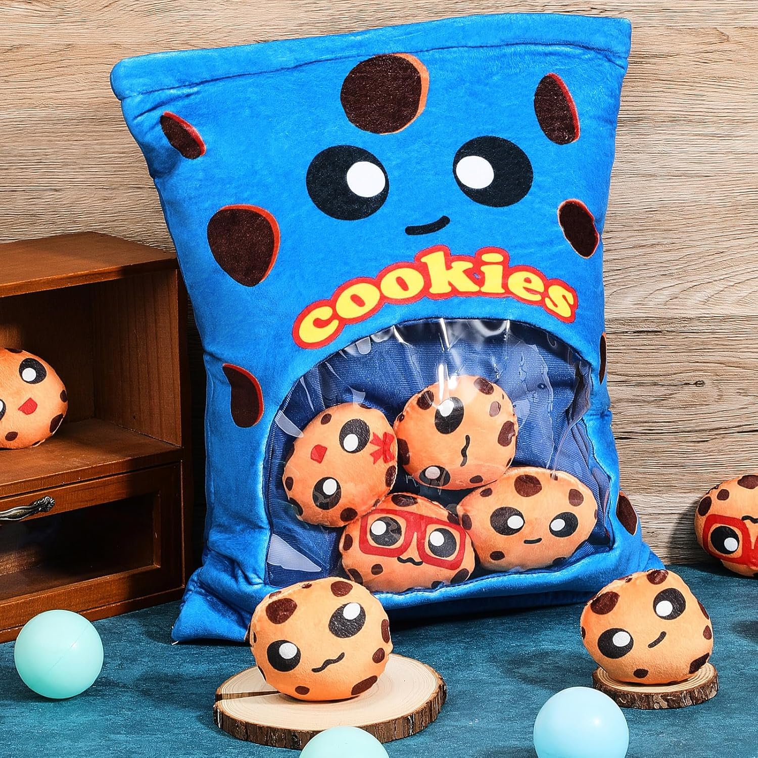 Cute Plush Pillow with Cookies for Fans of Kawaii Comfort