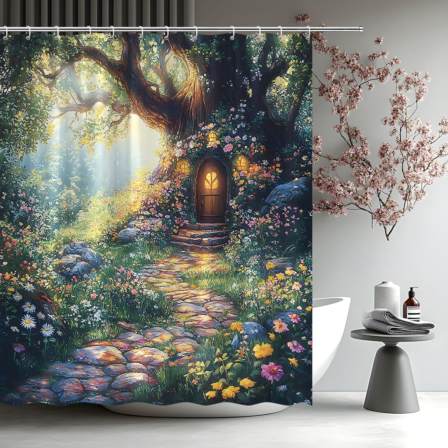 Fairy Forest Enchanted Shower Curtain Set 70x70